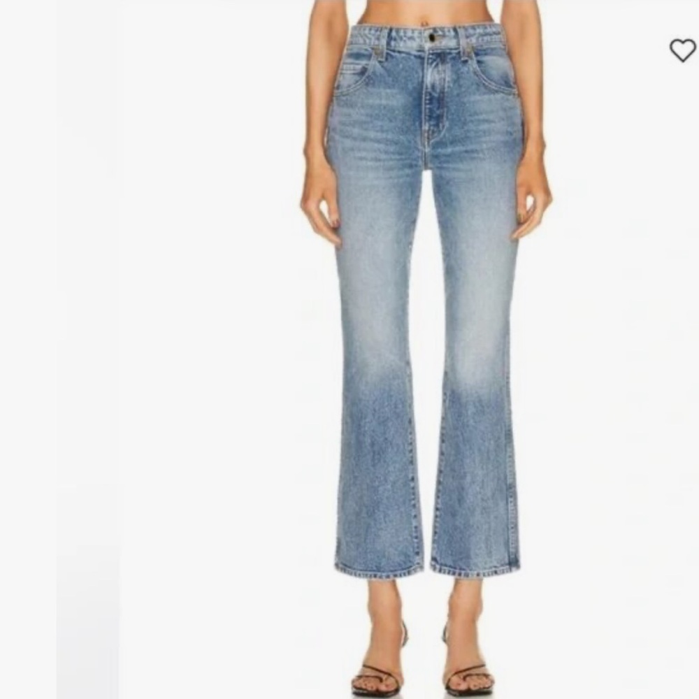 Khaite Vivian High Rise Modern Bootcut Jeans